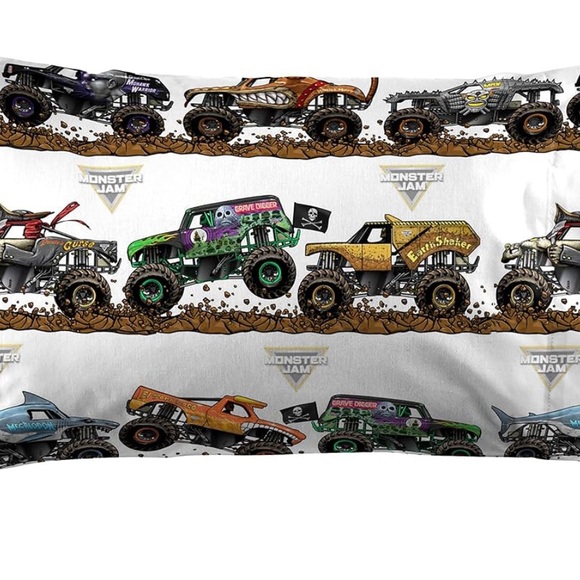 Monster Jam bedsheets. Queen size set - Picture 2 of 4